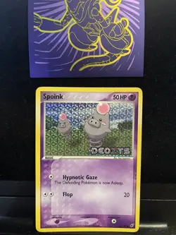 Pokemon Card Spoink 76/107 Common Reverse Holo Stamped 182💎NM💎 - Image 1