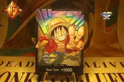 One Piece TCG Monkey D. Luffy World Final Championship Don!! 2024 Promo Card - Image 1