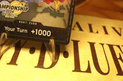 One Piece TCG Monkey D. Luffy World Final Championship Don!! 2024 Promo Card - Image 5