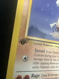 Cubone 1st edition Common Jungle 50/64 Vintage Pokemon Card - Image 3