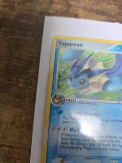 Pokemon Vaporeon EX TCG Holo Card Unseen Forces 19/115 Rare - Image 3