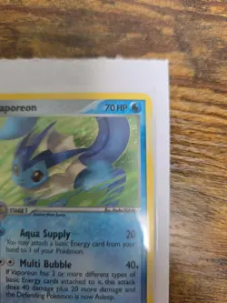 Pokemon Vaporeon EX TCG Holo Card Unseen Forces 19/115 Rare - Image 4