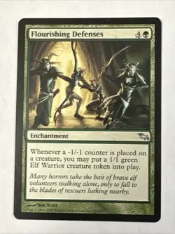 Flourishing Defenses X1 Shadowmoor NM Condition See Pics Front Back - Image 1