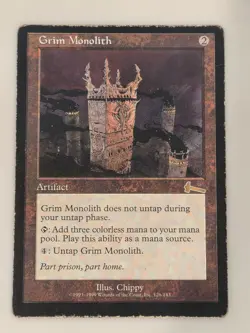 MTG Grim Monolith Urza's Legacy Regular MP/worn edges but good - Image 1