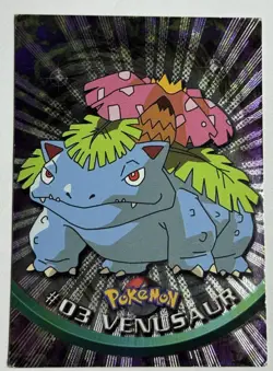 1999 Topps Pokemon TV Animation Series 1 - Venusaur #03 HOLO FOIL - Image 1