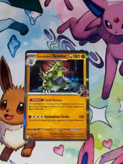 Pokemon TCG Destined Rivals - Team Rocket's Tyranitar 096/182 Holo NM - Image 1