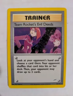 Team Rocket's Evil Deeds Neo Destiny Near mint 103/105 Regular Pokemon Uncommon - Image 1
