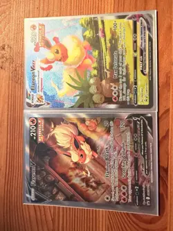 Flareon V SWSH179 and Flareon Vmax SWSH180 Full Art Sword & Shield Promo Pokemon - Image 1