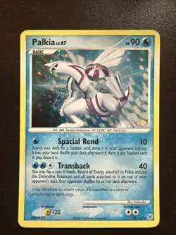 Palkia LV.67 11/130 Pokemon TCG Diamond & Pearl Holo SWIRL LP - Image 1