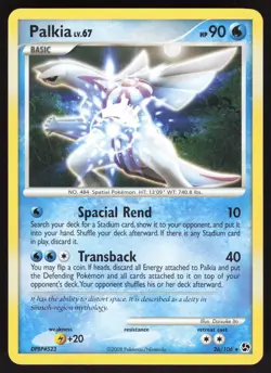 Palkia 26/106 Non-holo Rare Pokemon TCG Great Encounters LP - Image 1
