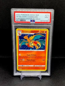 2022 POKEMON SWSH BLACK STAR PROMO #075 SPECIAL DELIVERY CHARIZARD-HOLO PSA 9 - Image 1