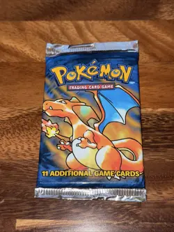 Mint Pokemon base set booster pack CHARIZARD ART WORK - Image 1