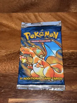 Mint Pokemon base set booster pack CHARIZARD ART WORK - Image 2