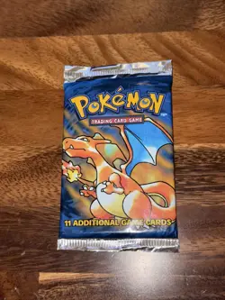Mint Pokemon base set booster pack CHARIZARD ART WORK - Image 3