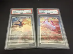 Pokemon TCG Latias EX Latios EX Special Illustration Rare Sequential PSA 9/8 - Image 1