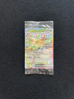 Pokemon TCG Leafeon ex 006/131 Prismatic Evolutions Stamped Promo SEALED - Image 1