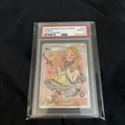 2018 POKEMON SUN & MOON LOST THUNDER #211 FULL ART/MINA PSA 8 - Image 2
