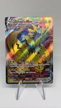 Pokemon TCG Crown Zenith Zeraora VMAX Ultra Rare Card 054/159 NM Condition - Image 1
