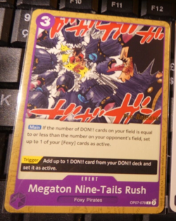 ONE PIECE ENGLISH CARD GAME CARTE PRE RELEASE Megaton OP07-078 EN MINT - Image 1