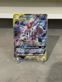 Pokemon TCG Mewtwo and Mew GX Sun & Moon Holo Promo Card #SM191 NM/M - Image 1