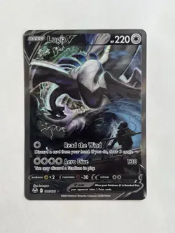 Pokemon Lugia V 186/195 Silver Tempest Ultra Rare Full Art Holo Card NM/M - Image 1