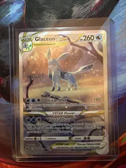 Pokemon TCG NM Crown Zenith Glaceon VSTAR Ultra Rare Holo Card GG40/GG70 - Image 1
