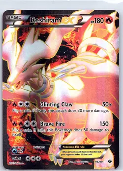 Reshiram EX 95/99 Next Destinies - Pokemon Card - NM - Image 1