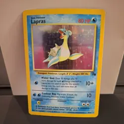 Pokemon TCG Lapras Fossil Holo Unlimited Rare Card 10/62 - Image 1