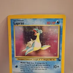 Pokemon TCG Lapras Fossil Holo Unlimited Rare Card 10/62 - Image 2