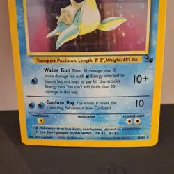 Pokemon TCG Lapras Fossil Holo Unlimited Rare Card 10/62 - Image 3