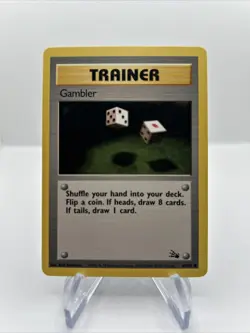 Gambler 60/62 Common - Fossil - Pokemon Card - Image 1
