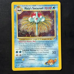 Pokemon TCG Misty's Tentacruel Gym Heroes Holo Swirl Card 10/132 Vintage WotC - Image 1