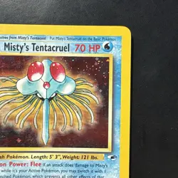 Pokemon TCG Misty's Tentacruel Gym Heroes Holo Swirl Card 10/132 Vintage WotC - Image 3