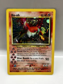 Pokemon TCG ✨ DOUBLE HOLO ERROR ✨ Ho-Oh Neo Revelation Holo Card 7/64 Rare - Image 1