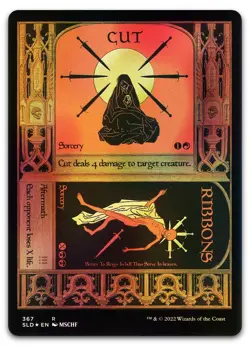 Cut // Ribbons (Foil Etched) (Gold) #367 (NM) Secret Lair Drop SLD Magic MTG - Image 1