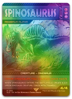 Spinosaurus - Regisaur Alpha (Rainbow Foil) #1393 NM Secret Lair Drop Magic MTG - Image 1