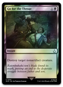 Go for the Throat #91 (Foil) (NM) Assassin's Creed ACR Magic MTG - Image 1