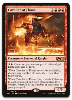 Cavalier of Flame #125 (NM) Core Set 2020 M20 Magic MTG - Image 1
