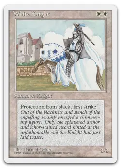 White Knight (NM) Fourth Edition 4ED Magic MTG - Image 1