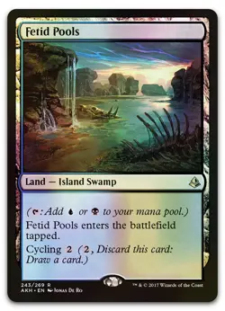 Fetid Pools #243 (Foil) (NM) Amonkhet AKH Magic MTG - Image 1
