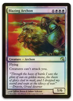 Blazing Archon #11 (Foil) (NM) Premium Deck Series: Graveborn GRV Magic MTG - Image 1