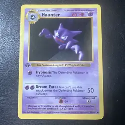 Haunter 29/102 1st Edition Base Set WOTC Vintage Pokemon 1999 - Image 1