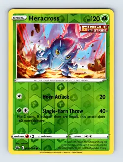 Heracross - Chilling Reign 006/198 - Reverse Holo - Common - NM - Pokemon - Image 1