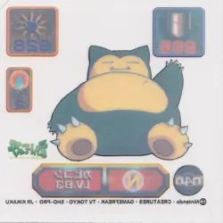 Pokemon Snorlax 1998 Amada DX Clear Sticker No. D40 Near Mint - Image 2