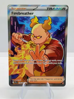 Pokemon Phantasmal Flames Firebreather 119/094 Full Art Trainer Ultra Rare NM - Image 1