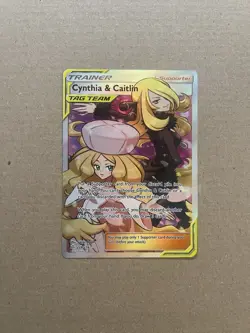 Cynthia & Caitlin 228/236 TAG TEAM FULL ART Cosmic Eclipse Pokemon PACK FRESH - Image 2