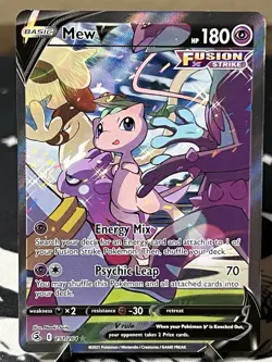 Mew V Alt Art 2021 Pokemon Sword & Shield Fusion Strike 251/264 - Image 1