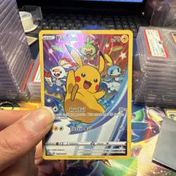 Pokemon Pikachu SWSH020 Sword & Shield Promo Holo Near Mint MINTY! - Image 1