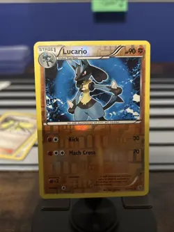LUCARIO #77/135 UNCOMMON REVERSE HOLO PLASMA STORM POKEMON TCG LP RAE - Image 1