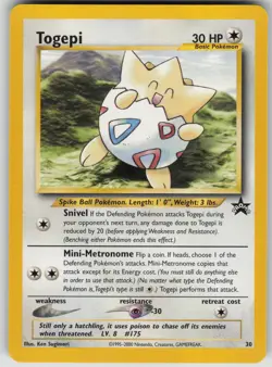 Pokemon TCG Togepi Promo WoTC Promo 30/53 - Image 1